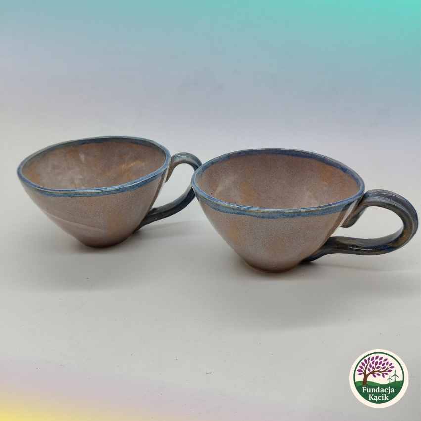 Zestaw filiżanek ceramicznych – 2 sztuki | ręcznie wykonane - obrazek 2