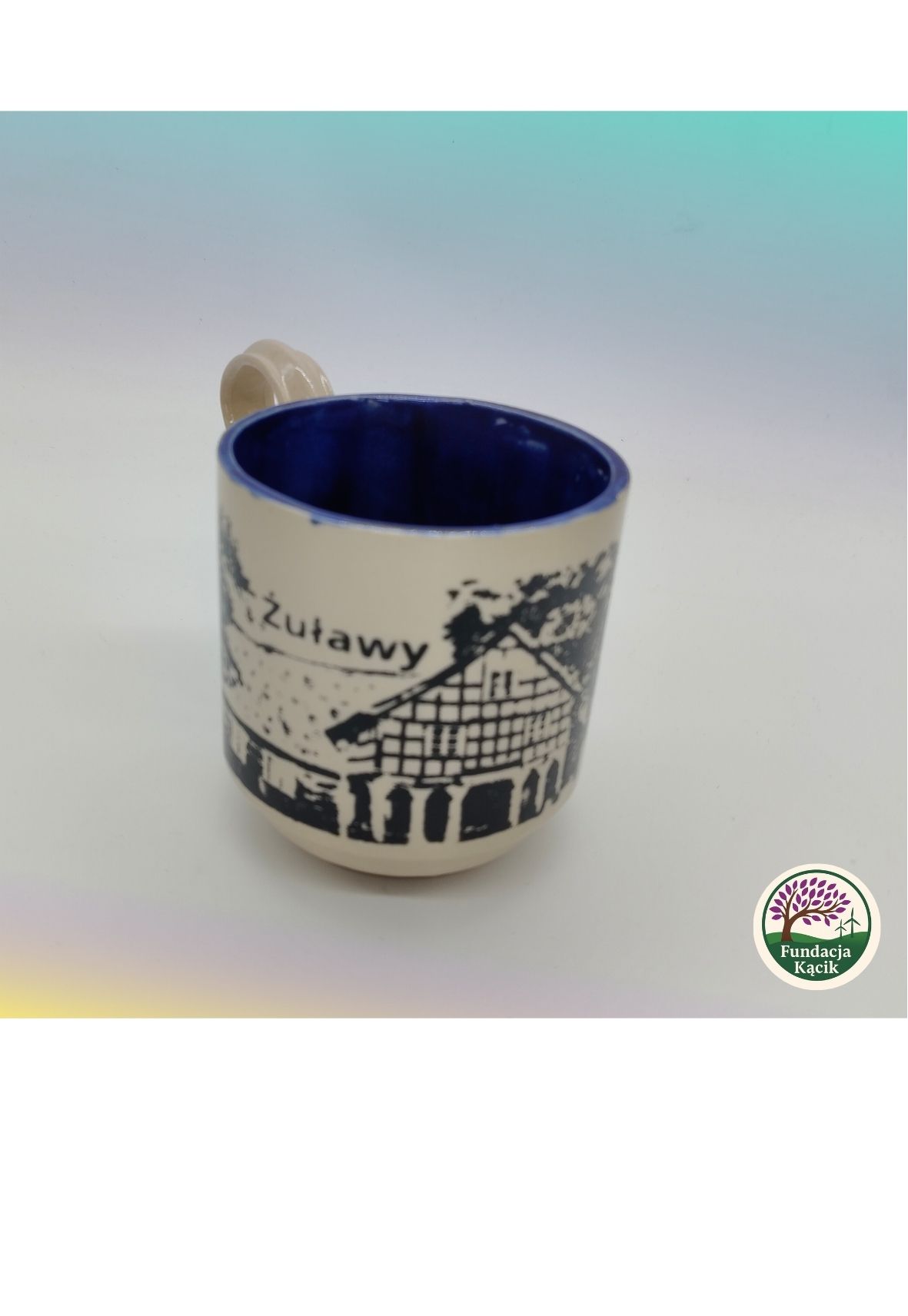 Kubek ceramiczny „Żuławy” – ręcznie wykonany, 350 ml