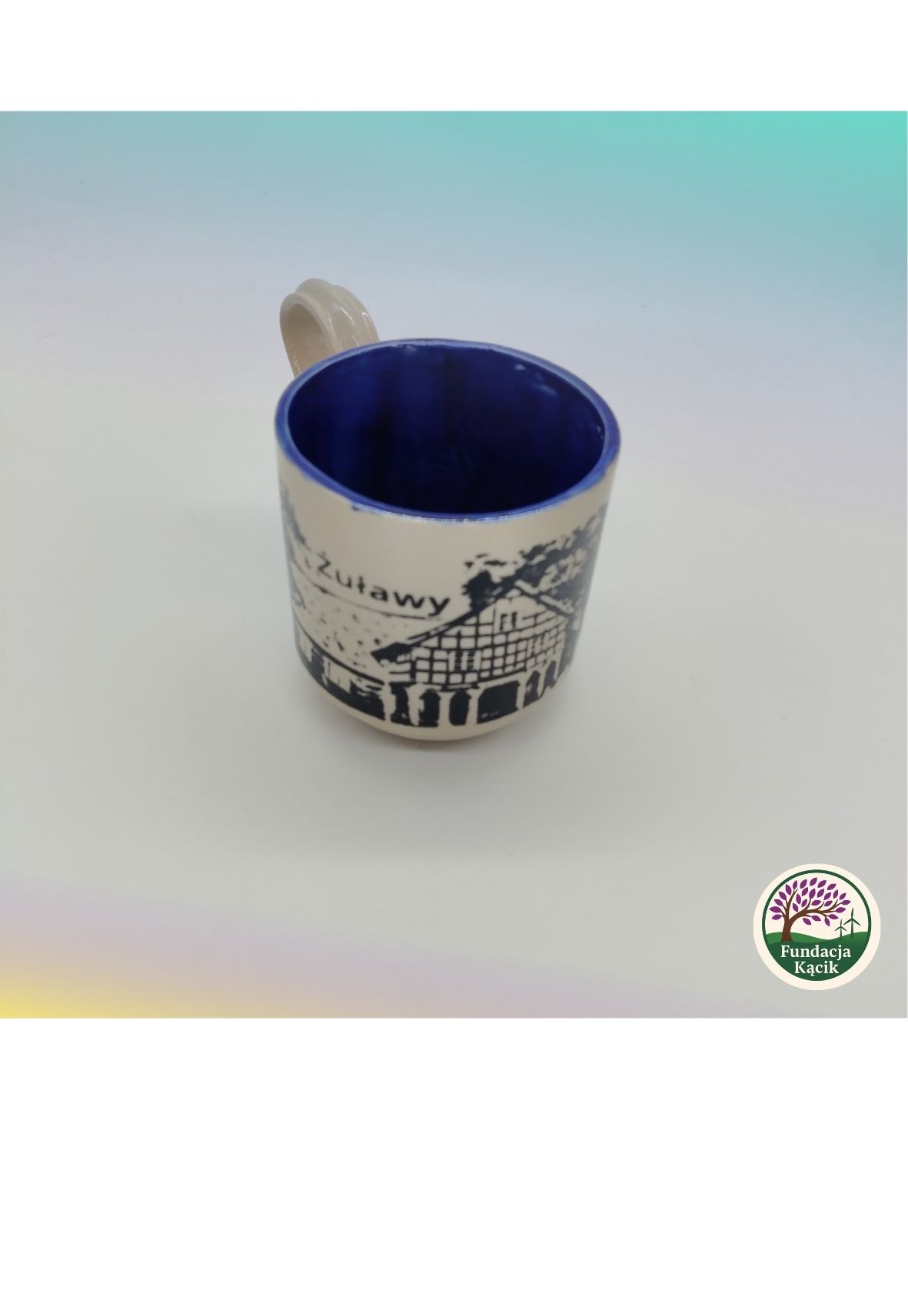 Kubek ceramiczny „Żuławy” – ręcznie wykonany, 350 ml - obrazek 2