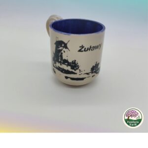 Kubek ceramiczny „Żuławy – Wiatrak” – ręcznie wykonany, 350 ml