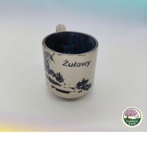Kubek ceramiczny „Żuławy – Wiatrak” – ręcznie wykonany, 350 ml